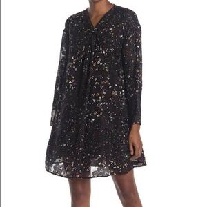 CLUB MONACO black twist front dress